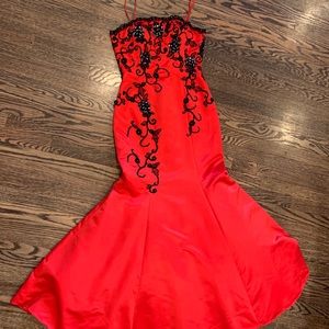 Black & Red Evening Gown (size 4)